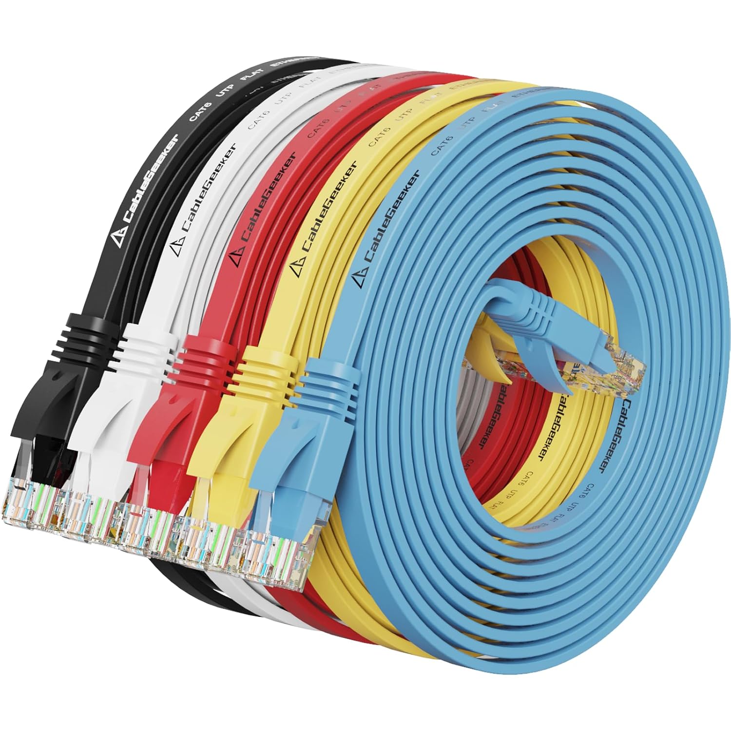 cat 6 ethernet cable 10 ft (5 pack)